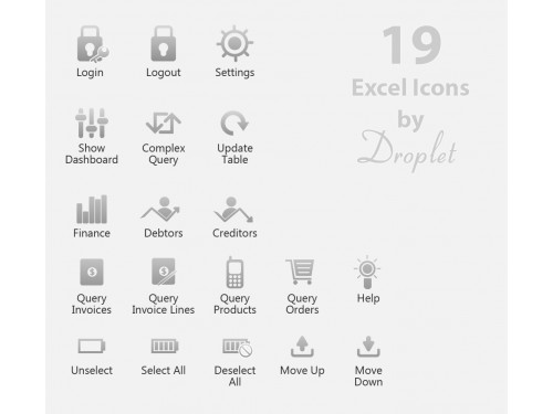 19 Icons for an Excel Add-in