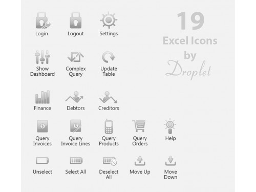 19 Icons for an Excel Add-in