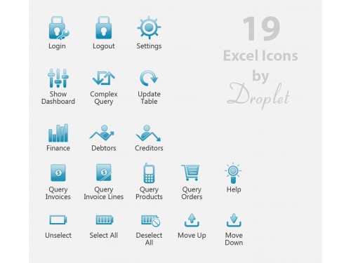 19 Icons for an Excel Add-in