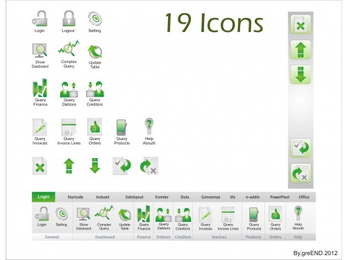 19 Icons for an Excel Add-in