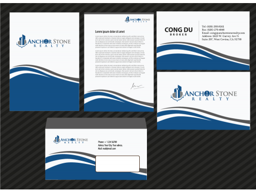 Real Estate Company Business Card & Stationery Design