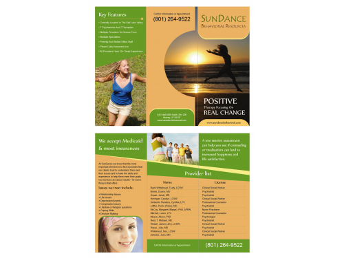 Design for Contest: creative but subtle brochure for behavioral health