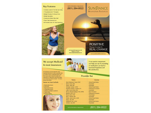 Design for Contest: creative but subtle brochure for behavioral health