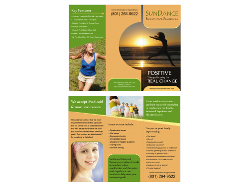Design for Contest: creative but subtle brochure for behavioral health