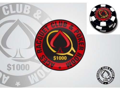 Poker Room and Poker Chip Logo