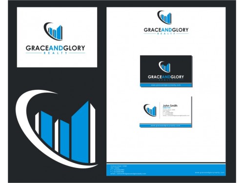 Real Estate Company Business Card and Logo