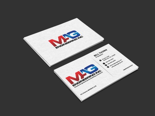 Design for Contest: Business cards for MAG Engineering Inc
