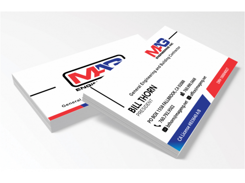 Design for Contest: Business cards for MAG Engineering Inc