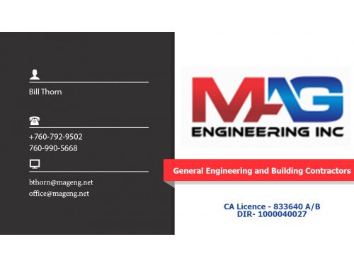 Design for Contest: Business cards for MAG Engineering Inc