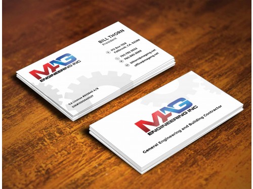 Design for Contest: Business cards for MAG Engineering Inc