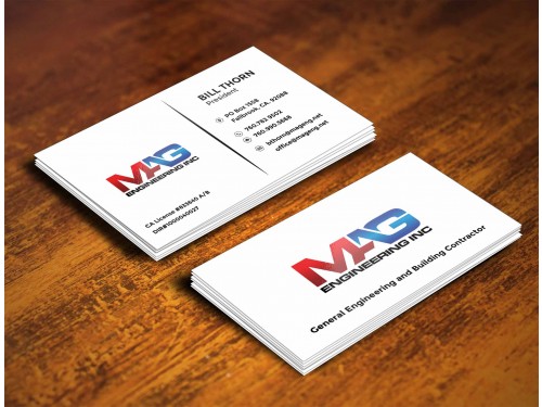 Design for Contest: Business cards for MAG Engineering Inc