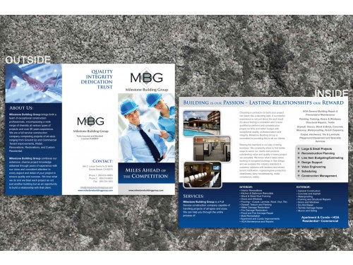 Construction company Tri-fold brochure