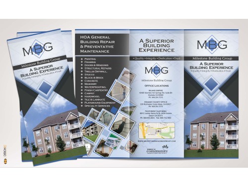 Construction company Tri-fold brochure