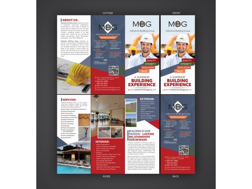 Construction company Tri-fold brochure