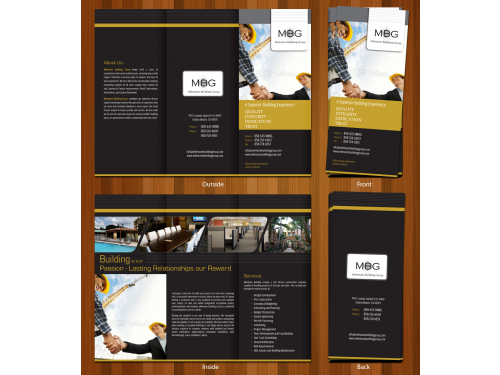 Construction company Tri-fold brochure