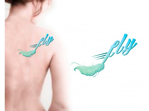 Design for Contest: Feather "fly" Tattoo