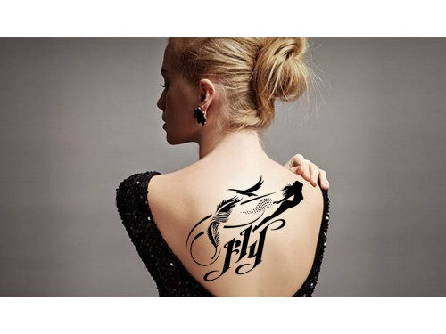 Design for Contest: Feather "fly" Tattoo