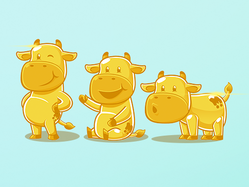 Cute graphic of Cow