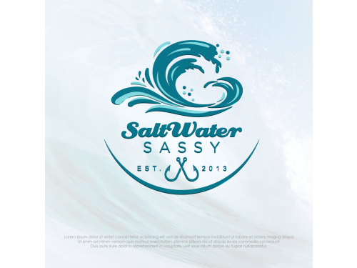 Design for Contest: SASSY BEACH WAVE & FISHING HOOK & TEE