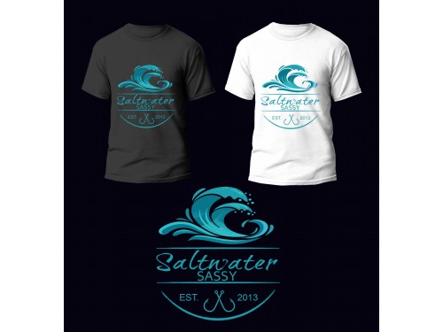 SASSY BEACH WAVE & FISHING HOOK & TEE