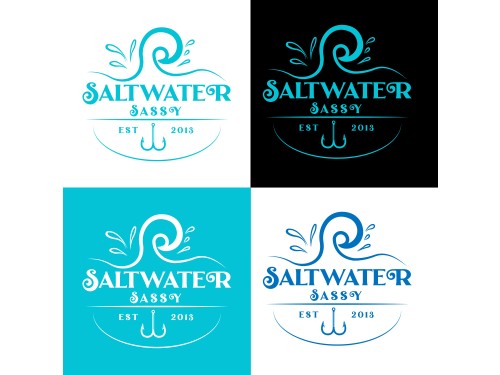 Design for Contest: SASSY BEACH WAVE & FISHING HOOK & TEE