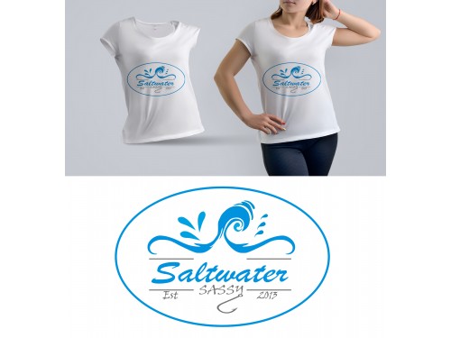 Design for Contest: SASSY BEACH WAVE & FISHING HOOK & TEE