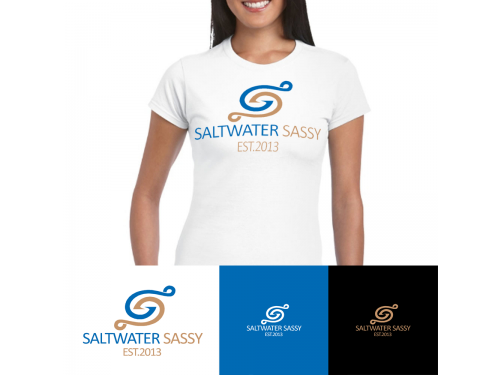 Design for Contest: SASSY BEACH WAVE & FISHING HOOK & TEE