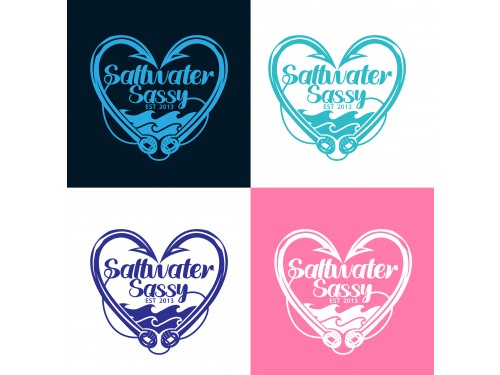 Design for Contest: SASSY BEACH WAVE & FISHING HOOK & TEE