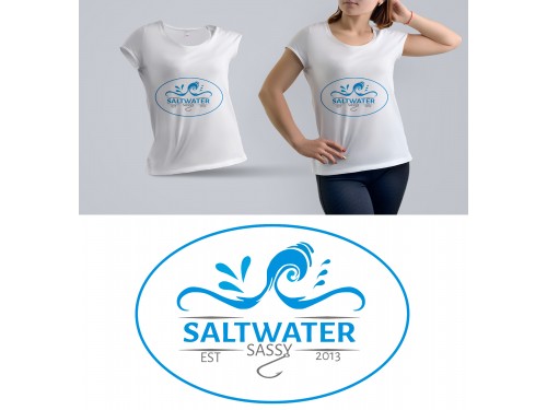 Design for Contest: SASSY BEACH WAVE & FISHING HOOK & TEE