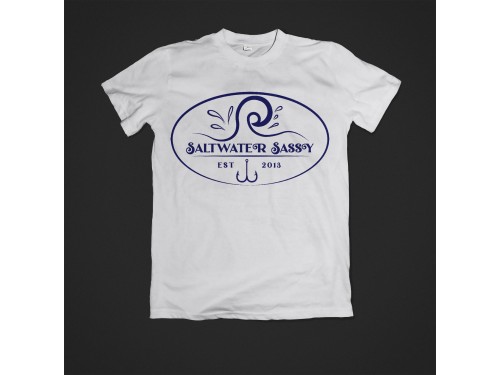 Design for Contest: SASSY BEACH WAVE & FISHING HOOK & TEE