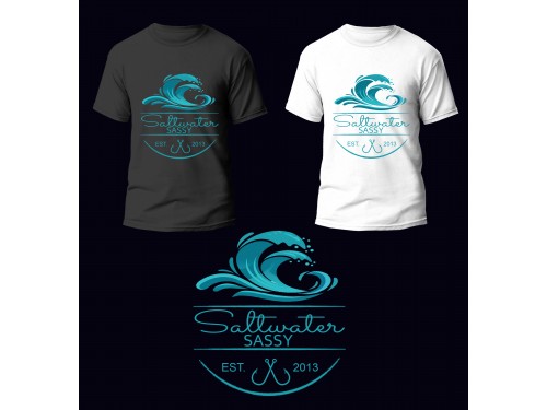 SASSY BEACH WAVE & FISHING HOOK & TEE