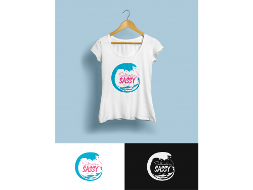 Design for Contest: SASSY BEACH WAVE & FISHING HOOK & TEE