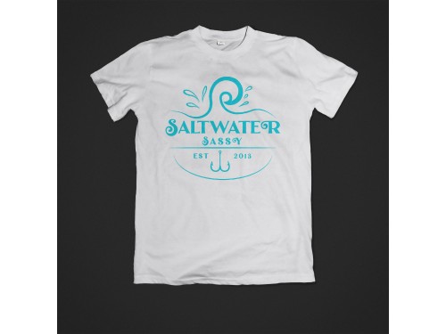 Design for Contest: SASSY BEACH WAVE & FISHING HOOK & TEE