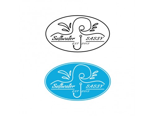 Design for Contest: SASSY BEACH WAVE & FISHING HOOK & TEE