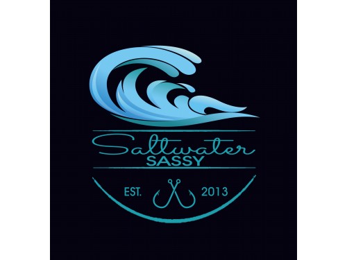 Design for Contest: SASSY BEACH WAVE & FISHING HOOK & TEE