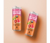 Design by Ampi for Contest: Front of pack design for line of sparkling organic health and hydration beverages. 3 flavors with fruit illustration, 12oz sleek can