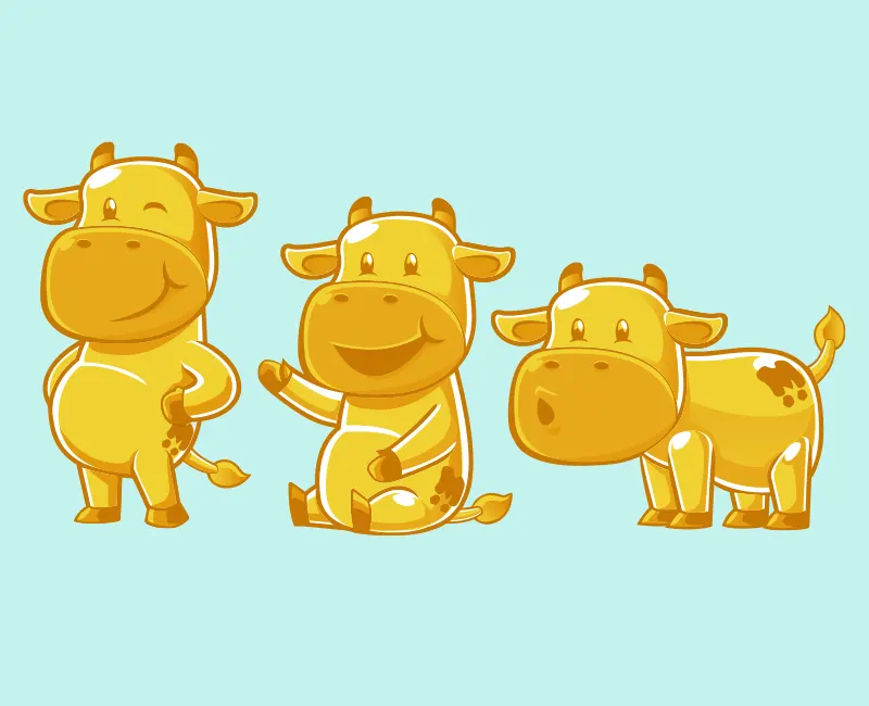 Cute graphic of Cow