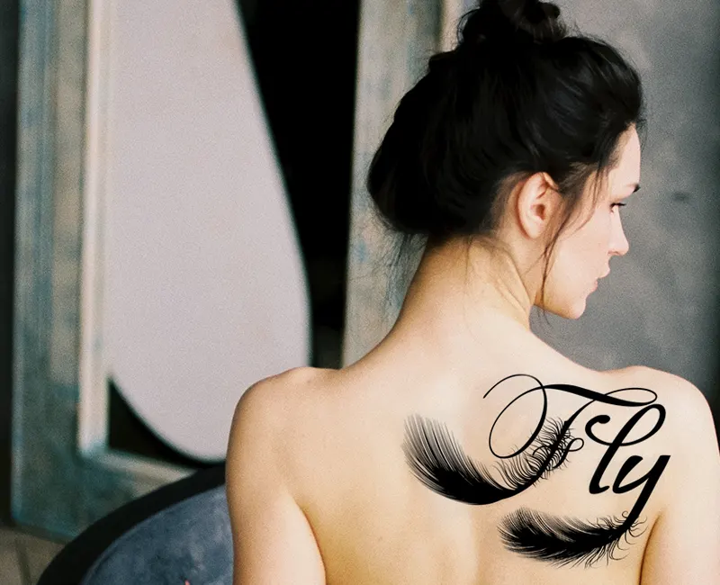 Feather fly Tattoo Art